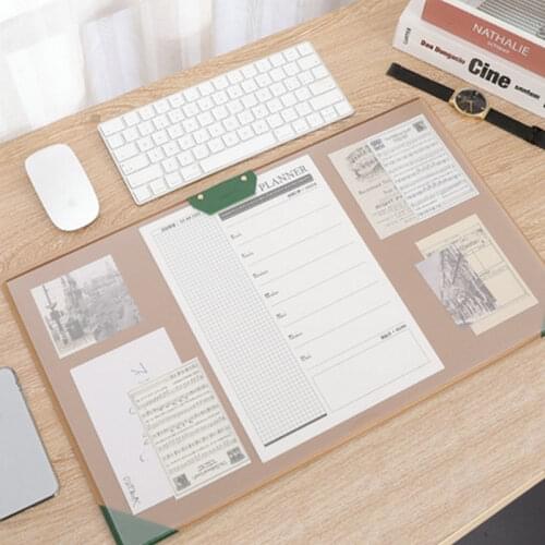 Korea Fashion Large Computer Desk Pad Keyboard Mat Non-slip PU Leather Mouse Pad Office Table Mat