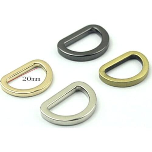 Metal Dee Buckle Gold Silver D Ring Half Round For Handbag Webbing Strap DIY Accessories