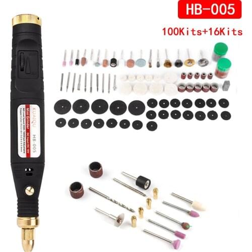 HB-005 Mini Electric Drill Grinder Set Drilling Engraving DIY Electric Tools 5000~18000rpm Mini Drill For Dremel Rotary Tools