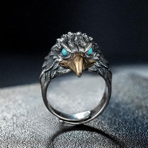 2020-7 New Rings For Men Retro Ring Punk Hip hop Ring Band Rings Brand Fashion Jewelry Male NO777