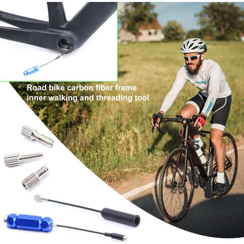 Internal cable routing tool kit for MTB mountain road bikes Carbon fiber gear lever hydraulic shifter rail installation tool