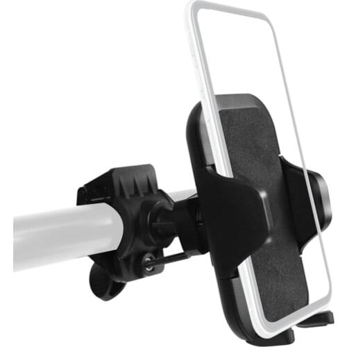 Anti-Slip Universal MTB Bicycle Motorcycle Phone Holder Mount Bracket Cellphone Handlebar Clip 360 Rotatable for 47-105mm phone