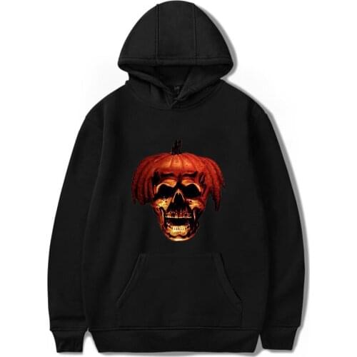 Novelty Happy Halloween Hoodies White thriller Funny Sweatshirts Men/Women Fashion Harajuku Style Halloween Streetwear Pullover
