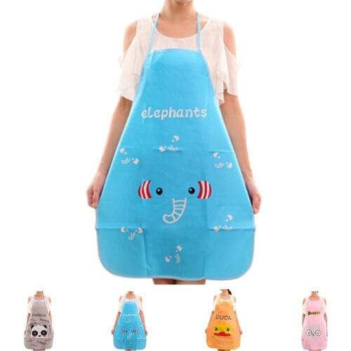 NEW Cute Cartoon Waterproof Apron Kitchen Restaurant Cooking Bib Aprons