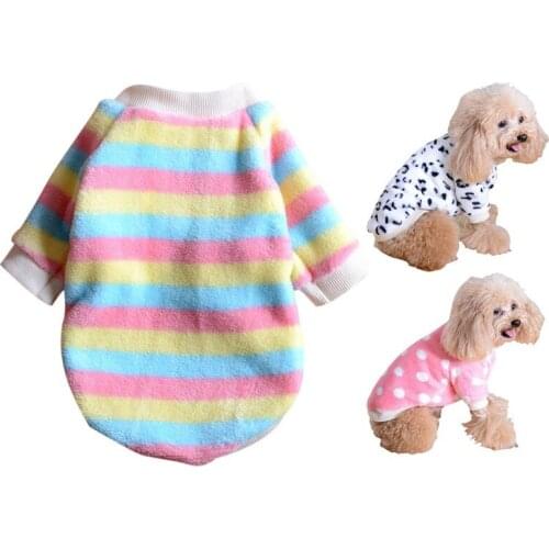 Autumn Warm Dog Clothes Puppy Pet Cat Clothes Fleece Hoodies Jacket Coat Winter Soft Sweatshirt for Corgi Teddy Small Dogs