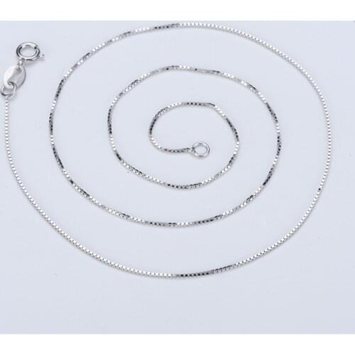 Genuine 925 Sterling Silver Fashion Jewelry necklace Chains For Necklace DIY Jewelry Accessory Findings