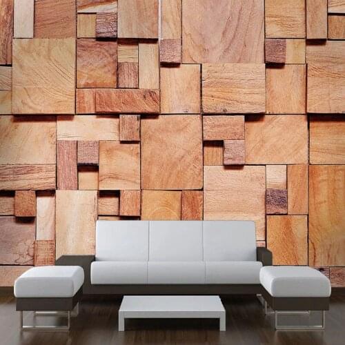 Custom Large Mural Wallpaper 3D Creative Wood Grain Photo Background Wall Paper Living Room Bedroom Dining Room Home Decoration