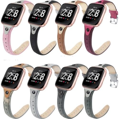 For Fibit Versa 2 Band Nylon + leather Smart Watch Strap For Fitbit Versa / Versa Lite Smartband Metal Clasp Men Women Watchband