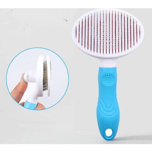 Pet Dog Cat Hair Remover Combs Grooming Brush Automatic Pet Hair Brush Trimmer Cat Grooming Supply Brush Cats Grooming Supply