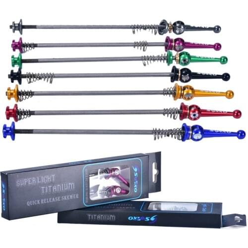 SWTXO 1 Pair Bicycle Bike Wheel Hub Quick Release QR Front Rear Axle Skewer 49g Red Black Titanium alloy Bicycle Skewer