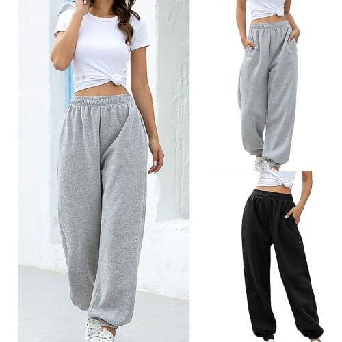 2021 Hot Womens Active Elastic Waist Pants Baggy Tie-dye Sweatpants Joggers Lounge Pants Comfy Simple Daily High Quality Pants