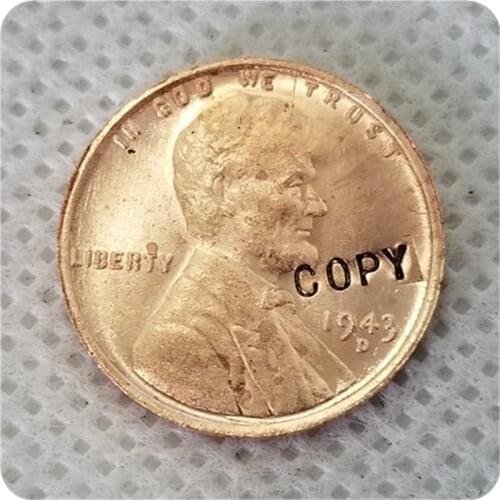 USA 1943-D Lincoln Wheat Cent Penny COPY COIN