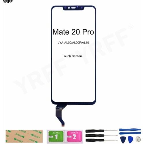 Glass Touch Sensor Panel For Huawei Mate 20 Pro LYA-AL00/AL00P/AL10 Touch Screen Digitizer Panel 6.39'' Mate20 Pro Repair Part