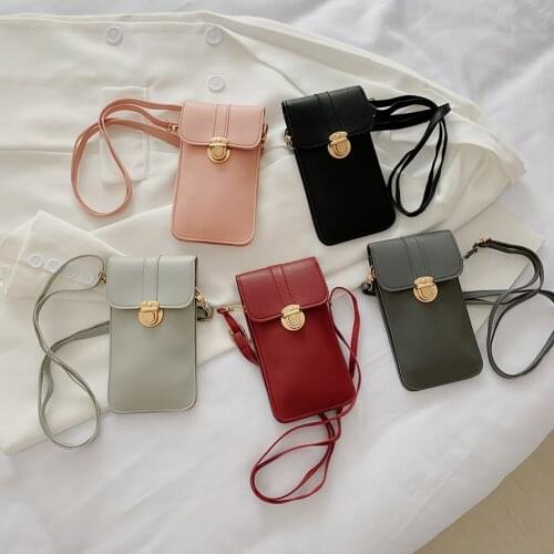 Youth Ladies Simple Versatile Shoulder Bag Women Small Handbags Mini Purse Fashion PU Leather Splicing PVC Phone Messenger Pouch