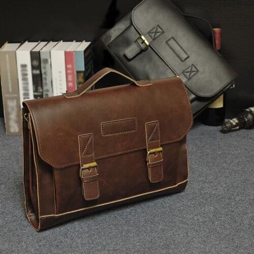 New Fashion PU Leather Men Messenger Bags Casual Crossbody Bag Business Mens Handbag Bags for gift Mens Briefcase