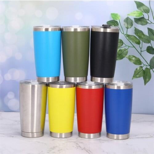 20oz/590ml Stainless Steel Vacuum Flask Tumbler Insulated Travel Coffee Mug Cup Thermos Cup for Ice Drink & Hot Beverage
