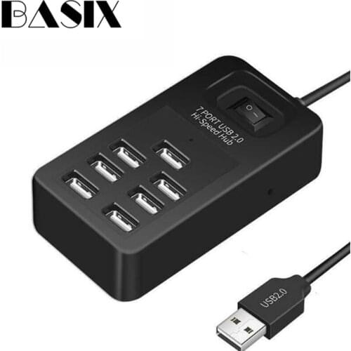 Basix USB Hub Multi USB 2.0 Hub USB Splitter 4 / 7/10 Ports Hab with On/Off Switch Adapter For PC Computer Accessories