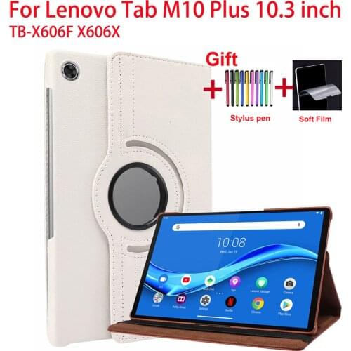 360 Rotating For Lenovo Tab M10 Plus 10.3 inch Case PU Leather Cover For Lenovo Tab M10 FHD Plus TB-X606F X606X 2020 Funda Capa