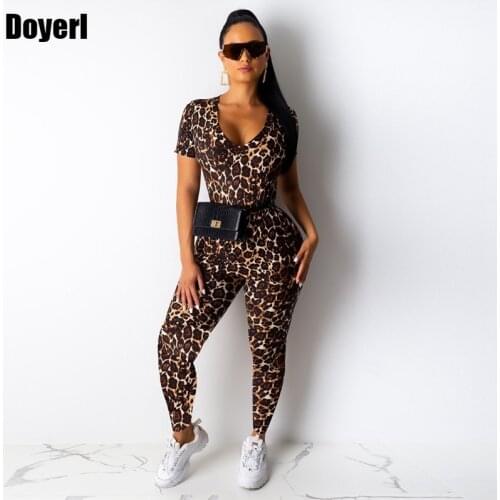 Leopard Print Women Two Piece Set Top and Pants Tracksuit Sportswear Ladies Casual Suit Autumn Bodycon 2 Piece Women Set Clothes