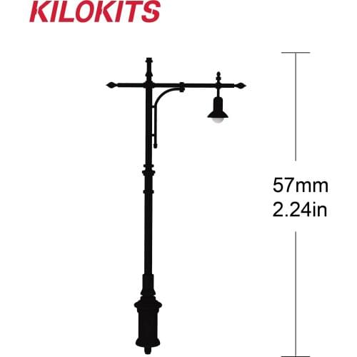 1/72 10PCS Plastic Street Lamp Unpainted City Diorama Accessories Garden Yard Decoration Railroad Layout