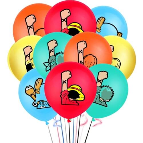 10Pcs/Lot One Piece Balloons Luffy Chopper Balloon Birthday Decoration Balls Globos Party Decorations Kids Classic Toys Gifts