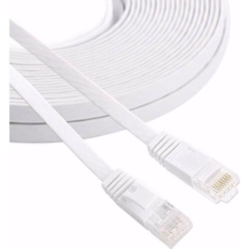 100pcs/lot 6ft 2m CAT6 CAT 6 Flat UTP Ethernet Network Cable RJ45 Patch LAN cable