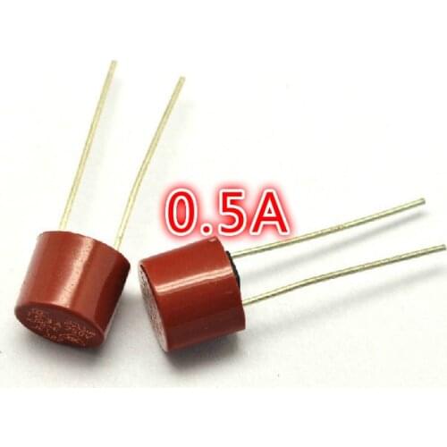 100pcs Full NEW Cylindrical Fuse 0.5A/250V 382 Cylindrical Plastic Fuse T0.5A Slow Fuse LCD TV Power Board Commonly Used