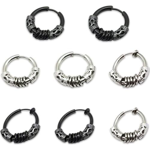 2Pcs Japanese and Korean Earrings Dragon Earrings 304 Stainless Steel Set Earrings for Women 2020