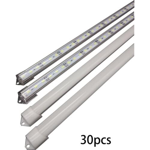 20-100pcs 1m long Kitchen light expert DC12V 72SMD 5730 5630 LED Hard Rigid Strip Bar U aluminium clear cover electricity lamp