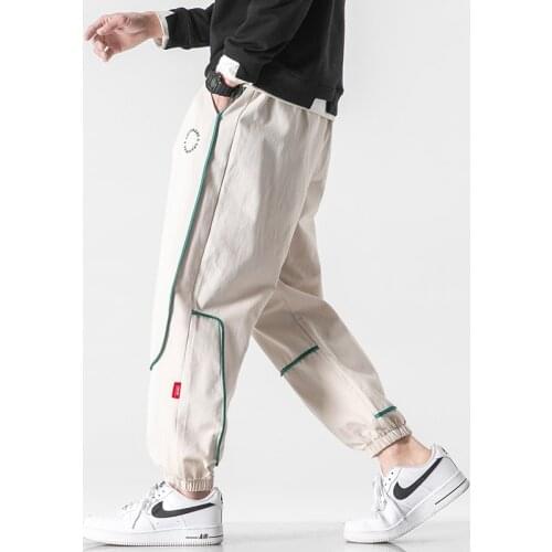 2021 New Fashion Men Cargo Pants Male Wied Leg Pants Streetwear Trousers Men Casual Jogger Harajuku Oversized Harem Pants S-5XL
