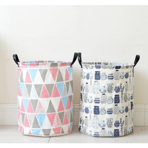35x45cm Super Large Laundry Bag Cotton Linen Washing Laundry Basket Hamper Storage Dirty Clothing Bags Toy Storage barrel AU683
