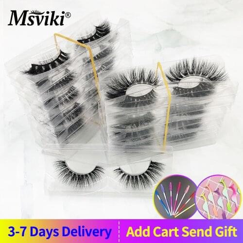 3D Mink Eyelashes Packaging Boxes Wholesale 10/20/30 Pairs Natural Long Mink Lashes Extension Cruelty-free Fake Eyelash In Bulk