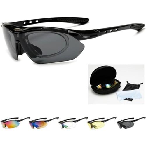 5PCS/package Sunglasses Lens Women Men Sunglasses Polarized Cycling Bicycle Glasses Protection Splash-proof Bike Goggles