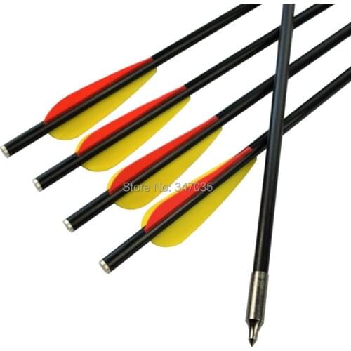 Free shipping 18 inch 8045# fiberglass Crossbow Bolts arrow 3" TPU Vane Flat Nock shoot beast archery bow outdoor