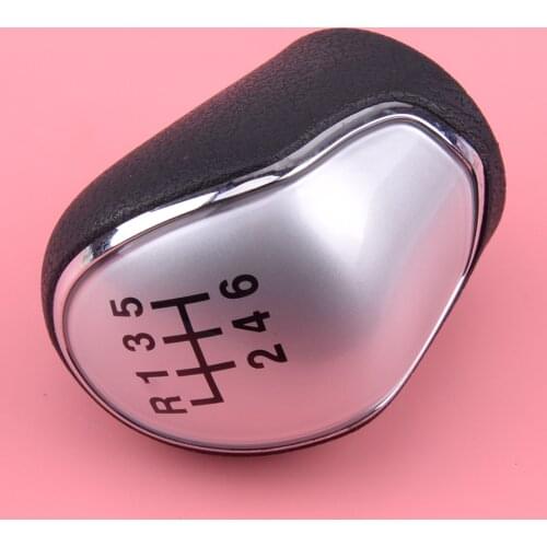Car 6 Speed Manual Gear Shift Knob Head PU Leather Fit for Hyundai IX35 2010 2011 2012 2013 2014 2015 2016