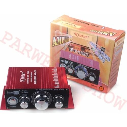 Free shipping 1 PC/Lot MA-170 2 channel 12V Hi-Fi Stereo Amplifier Booster For mp3 iPod Car Boat Arcade Cabinet Power Amplifier