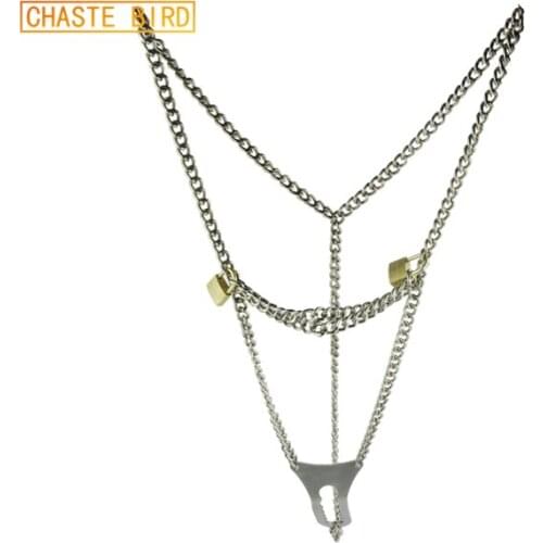 Female Chastity Pants Clitoral Stimulation Stainless Steel Chain Chastity King Queen Sex Training Couple Sex Games Flirt A188