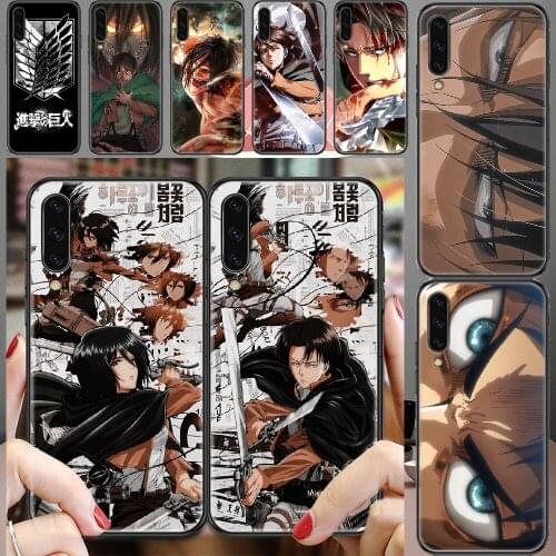 Attack on Titan Anime Phone case For Samsung Galaxy A 3 5 7 8 10 20 21 30 40 50 51 70 71 E S 2016 2018 4G black trend shell 3D