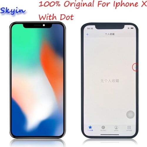 100% SUPER AMOLED For Iphone X LCD Display Touch Screen Assembly Replacement Parts For Iphone LCD With Dot