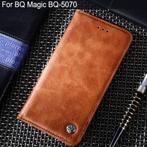 For BQ Magic BQS-5070 case Leather Flip cover with Stand Card Slot Without magnets Cases for BQ BQS 5070 BQ-5070 funda coque