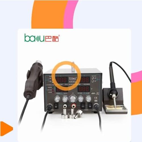 Hot selling reballing hot air rework soldering iron gun station with low price ba-8305D