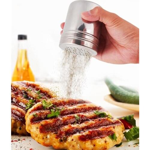 Kitchen Gadgets Spice Bottle Seasoning Box Kitchen Spice Storage Bottle Jars Stainless steel Salt Pepper Cumin Powder Shaker