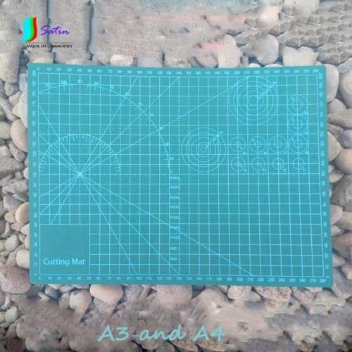 DIY Tool PVC Leather Cutting Rectangle Grid Line Mat,Size A3/A4 Thickness 0.3CM Leather Cutting Board S0509H