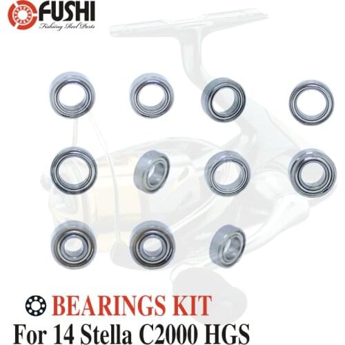 Fishing Reel Stainless Steel Ball Bearings Kit For Shimano 14 Stella C2000 HGS / 03240 Spinning reels Bearing Kits