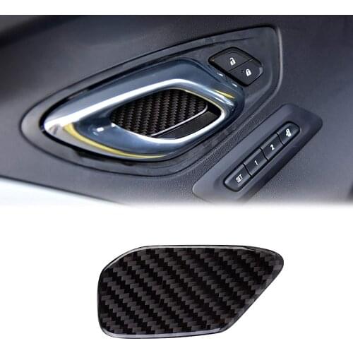 Compatible with Carbon Fiber Door Handle Trim Cover Accessories Stickers for Chevrolet Camaro 2017 2018 2019 2020