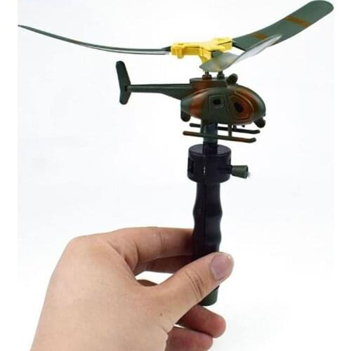 New Aviation Model Pull Wires Helicopters Fly Freedom Drawstring Mini Plane Hand Pull Helicopters Kids Educational Outdoor Toys