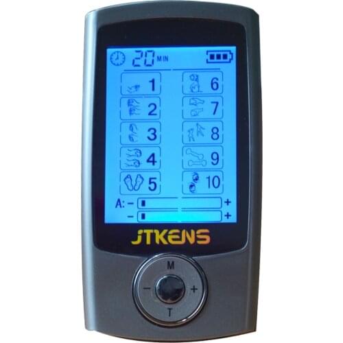 New JTKENS 2 Channels TENS Device Digital EMS Massager Electrode Muscle Stimulator Body Healthcare Physical Therapy Machine