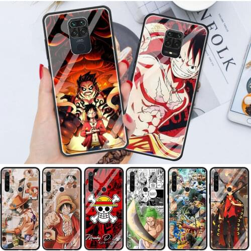 One Piece Tempered Glass Phone Case For Redmi Note 9S 8 Pro 7 8T 9 9C 9A 8A K30 10 5G K40 Pro+ Fundas Cover Housing