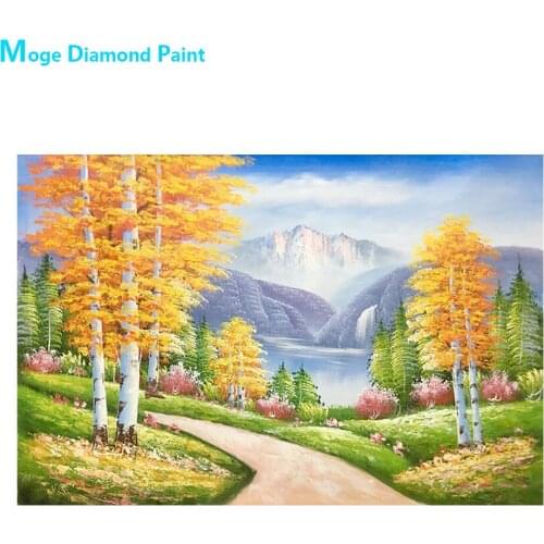 Autumn Scenery Diamond Painting Oil Scenic Round Full Drill Nouveaute DIY Mosaic Embroidery 5D Cross Stitch Home Decor Gifts