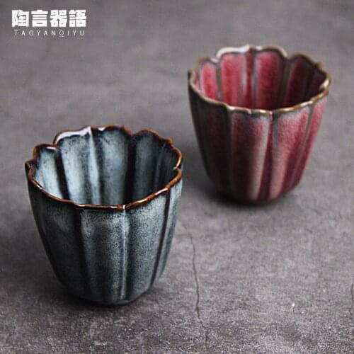 Handmade Ceramic Kung Fu Tea Set Sample Tea Cup Personality Variable Master Cup Couple Of Cups 100ml